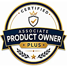 Product Owner Plus certification badge