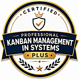 Kanban Management in Systems Plus certification badge