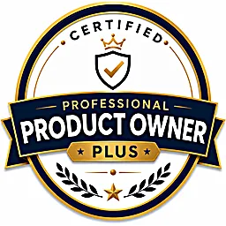 Product Owner Plus certification badge