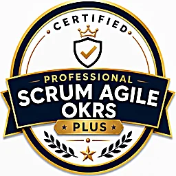 Scrum Agile OKRs Plus certification badge