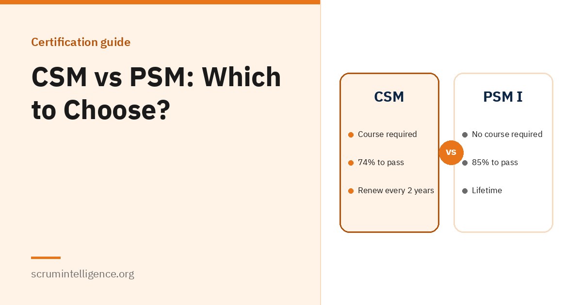 CSM vs PSM 2026: Which Scrum Certification to Choose