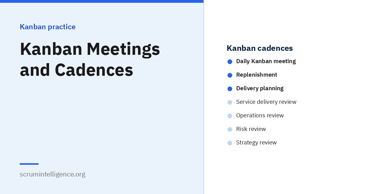 Kanban Meetings and Cadences Explained
